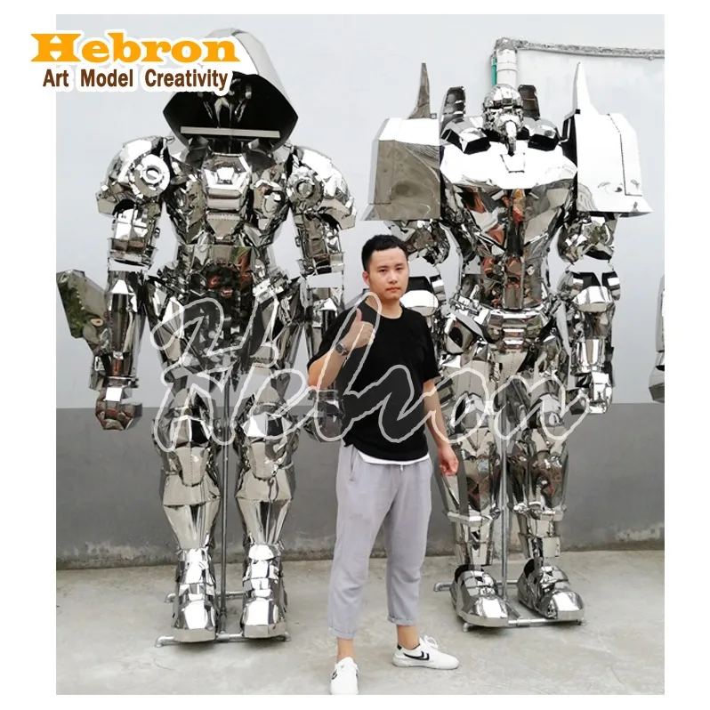 Custom Hand Casting Modern Style Outdoor Garden Large Metal Animal Statue Copper Brass Bronze Life Size robot Sculpture