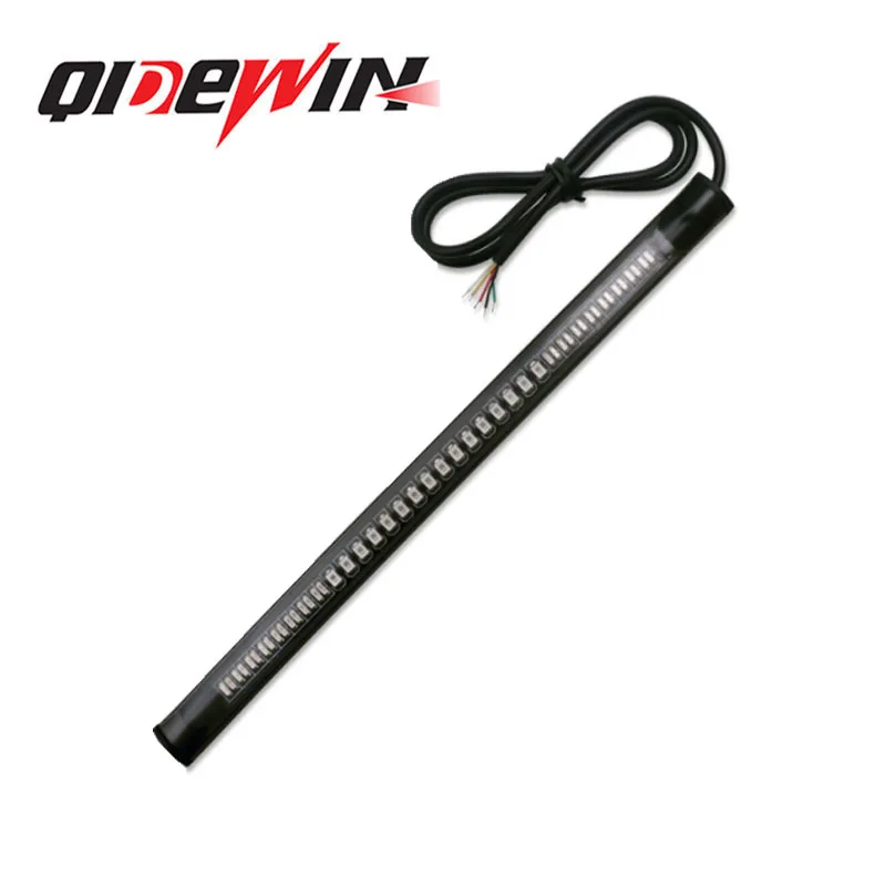 Motorcycle Light Strip Dual Color Waterproof DC 12V Flexible Stop Running Light Turn Signal Brake Tail Strip for Car ATV Niva