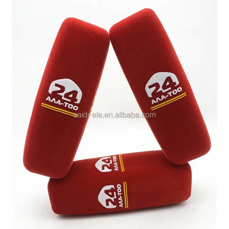 Shotgun mic foam printing interview microphone sponge cover for Radio TV Broadcasting Equipment