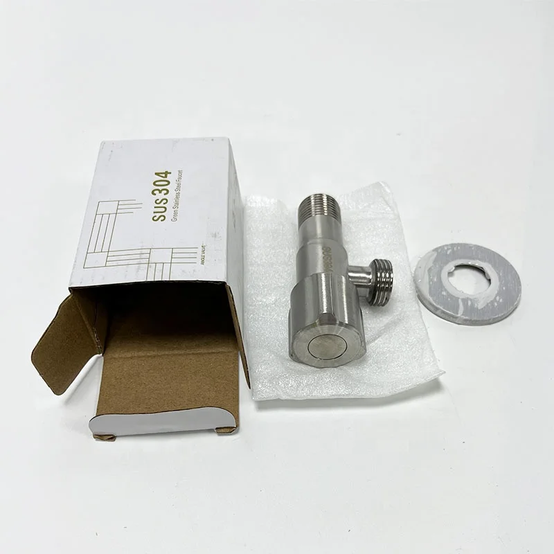Лидер продаж, оптом, картридж с угловым клапаном из нержавеющей стали 304, треугольный клапан для умывальника, угловой клапан для туалета