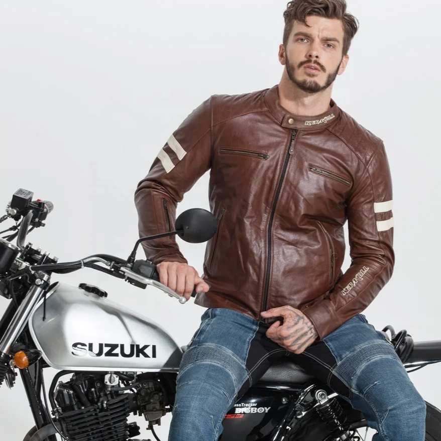 DUHAN KERAKOLL Waterproof Keep Warm Motorcycle Jacket Mens Leather Motorcycle Jacket For Winter