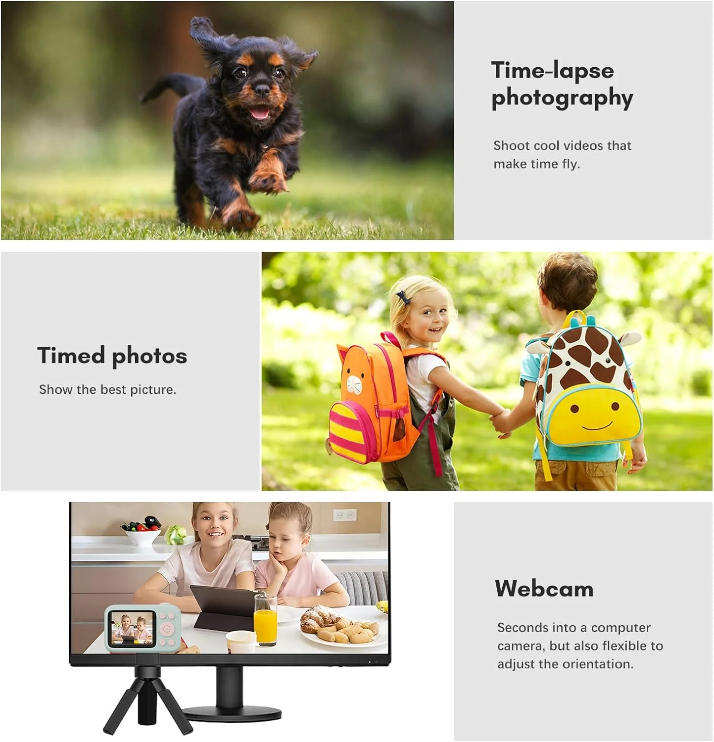 body camera professional digital for child video cameras FUMCAM+ 360 photography kids camera 1080P