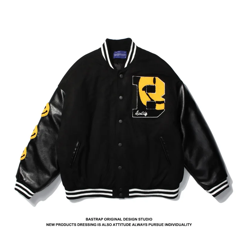 Fast delivery 2022 new single breasted Polyester non-hooded suede jacket with stand collar a baggy young mans jacket