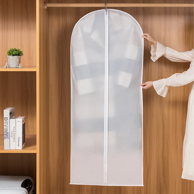Hanging Clothes Dust Cover Wedding Dress Suit Coat Storage Bag Garment Bags Wardrobe Hanging Clothing Organizers