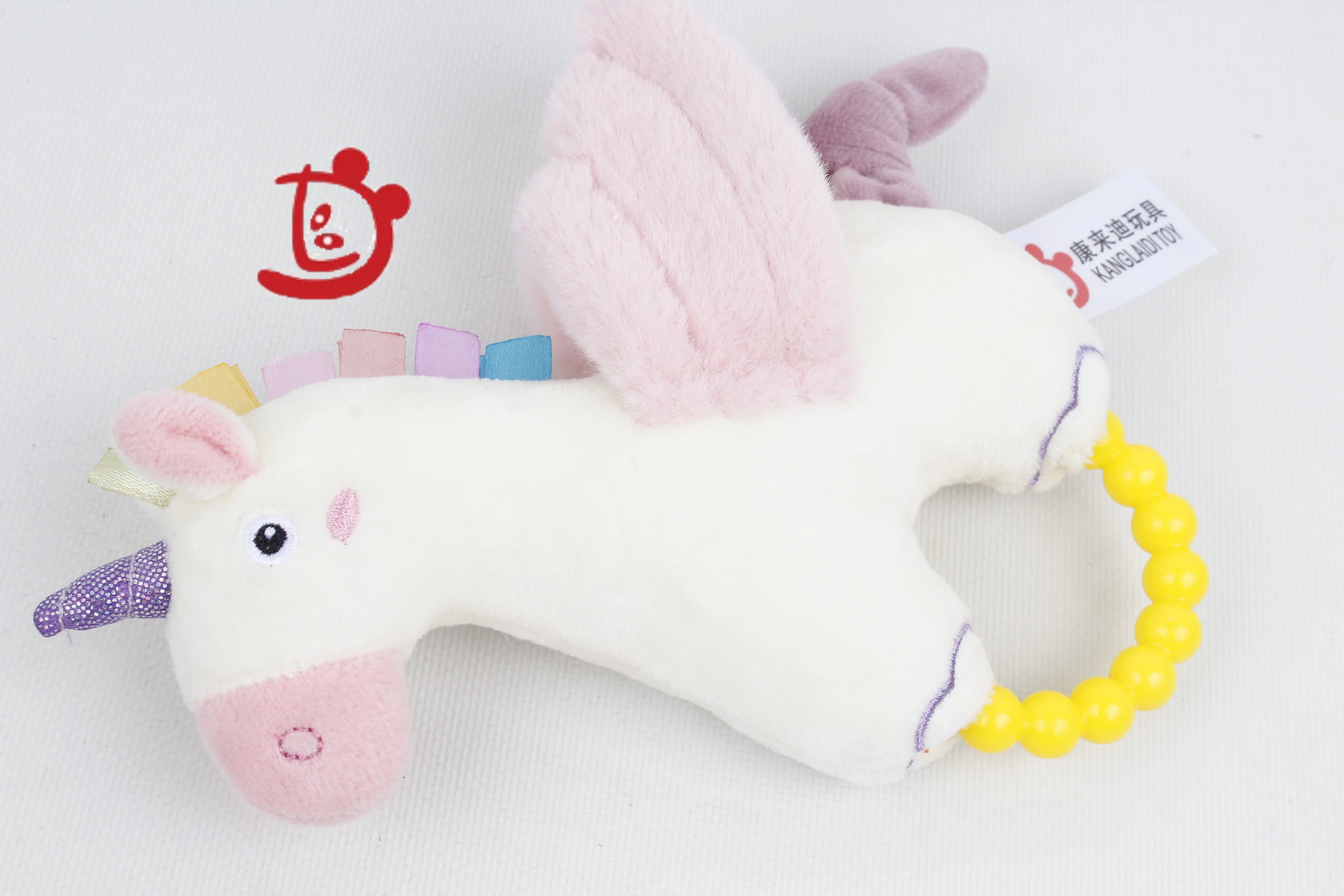 Factory Baby Stuffed unicorn Soft Toy Plush Baby Rattle Toy Handbell Dolls for Newborn 0-24 Months