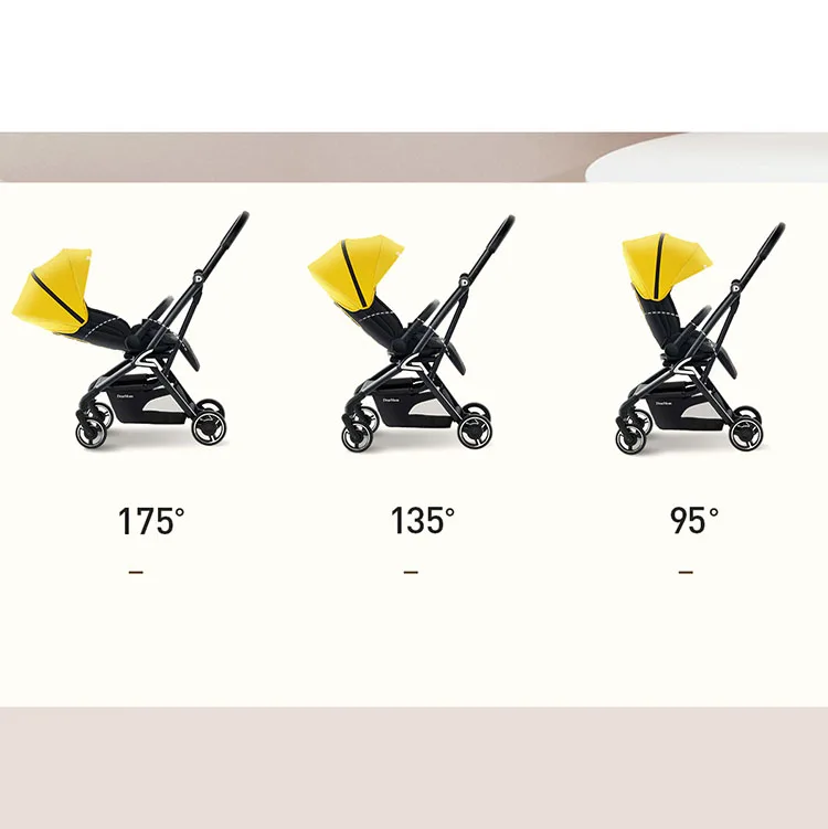 stepless adjustment of the backrest foldable pocket Umbrella Stroller for Airplane