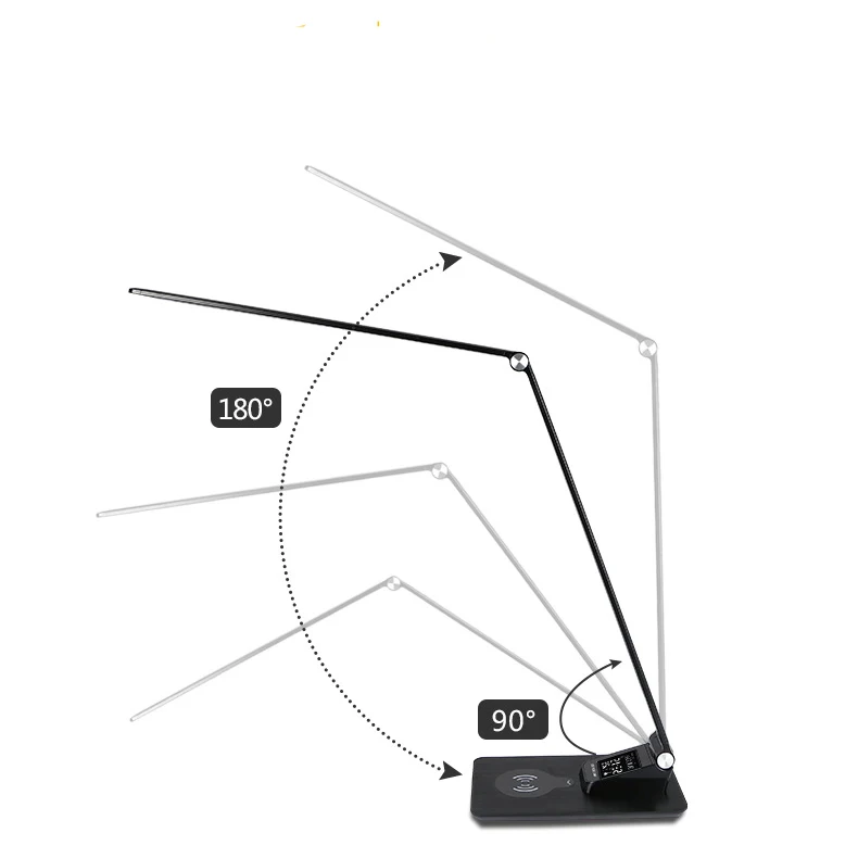 High quality Aluminium LED light source lamp with wireless charging desk USB output for