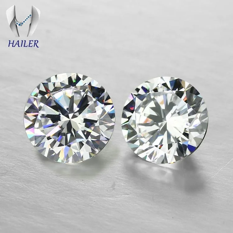 Latest hot selling GH round diamond cut  loose moissanite stone price per carat