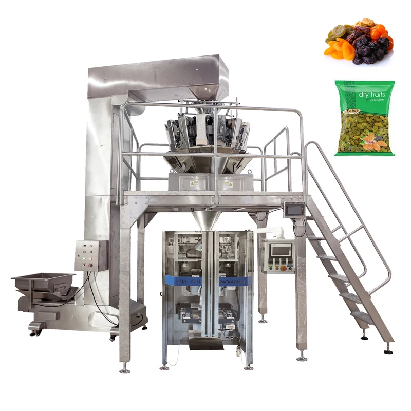Automatic vertical peanut dried fruit candy packing machine snack bag raisins dry fruits packing machines