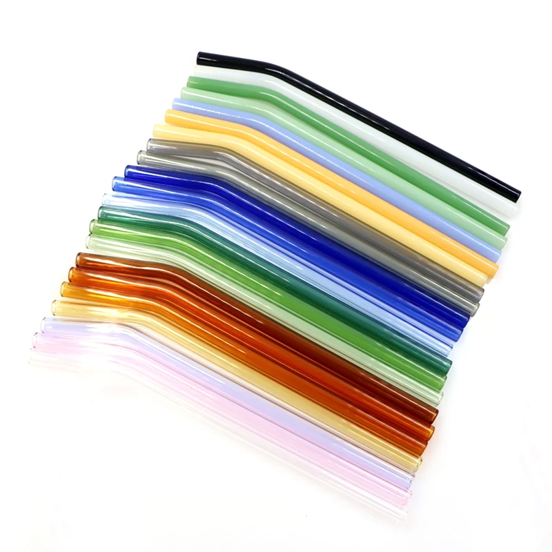 Have in Stock Handmade Colorfru Glass Straw for Cup in Bulk Bar Drinking Tools