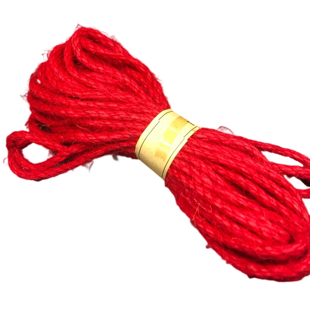 Natural 10mm hemp rope colorful decorative braided twisted sisal rope