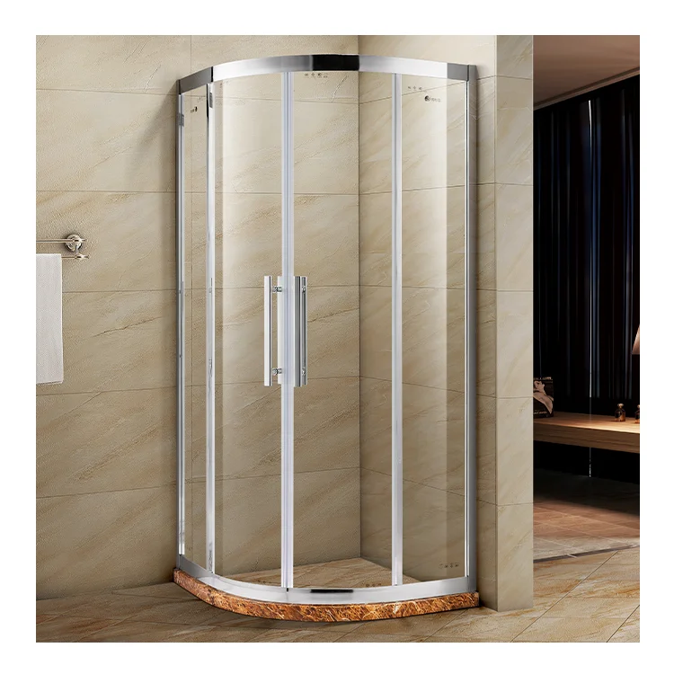 Shower Enclosure American Rectangle Sliding Tempered Glass Barn Door Frameless Shower Enclosure