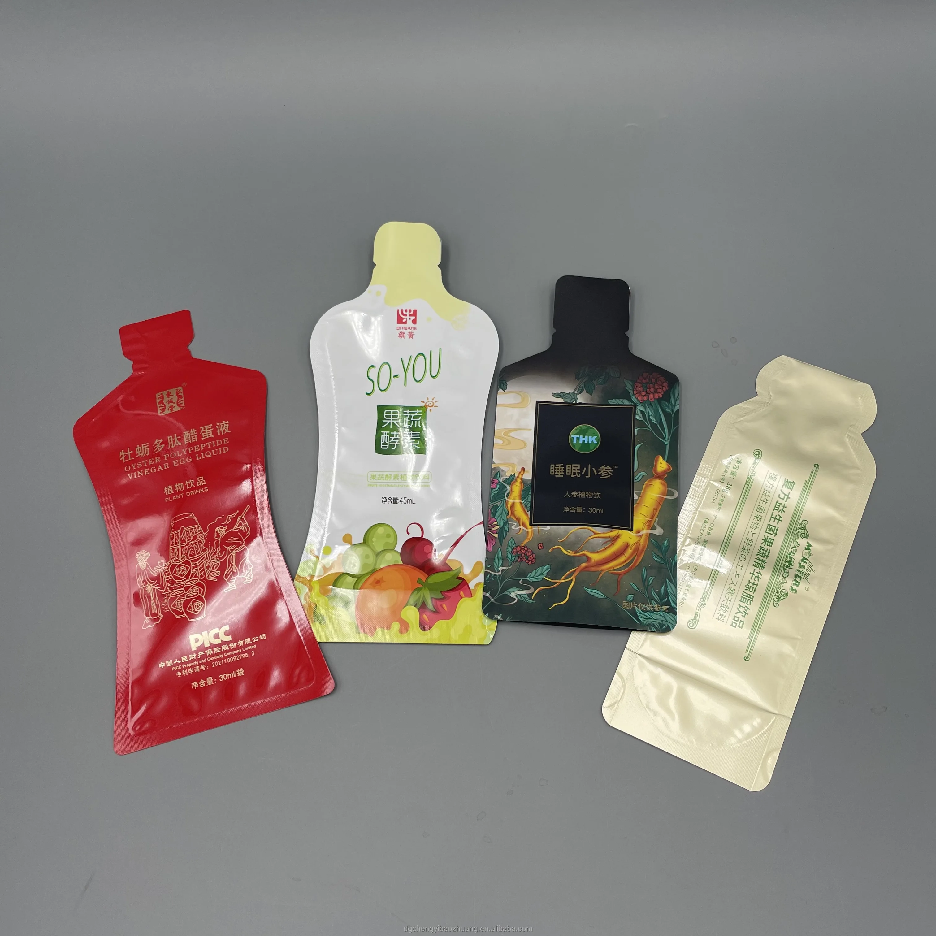 Custom 30g 1.1 oz Aluminum Foil Shape Retort Packaging Pouch Honey Bottle Package Sachet For Beauty Drink Energy Gel Pack Bags