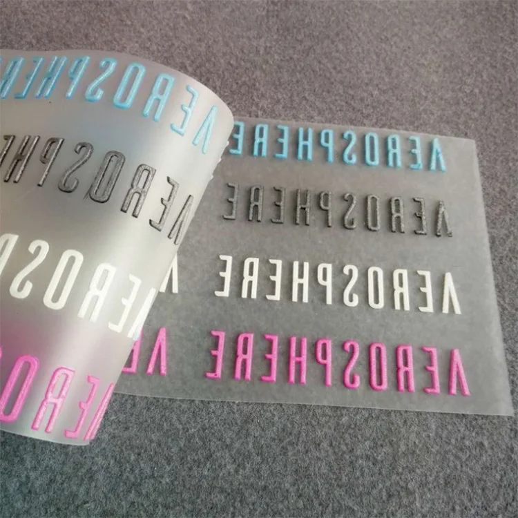 Free sample Silicone heat transfer printing 3d silicone iron on heat transfer labels