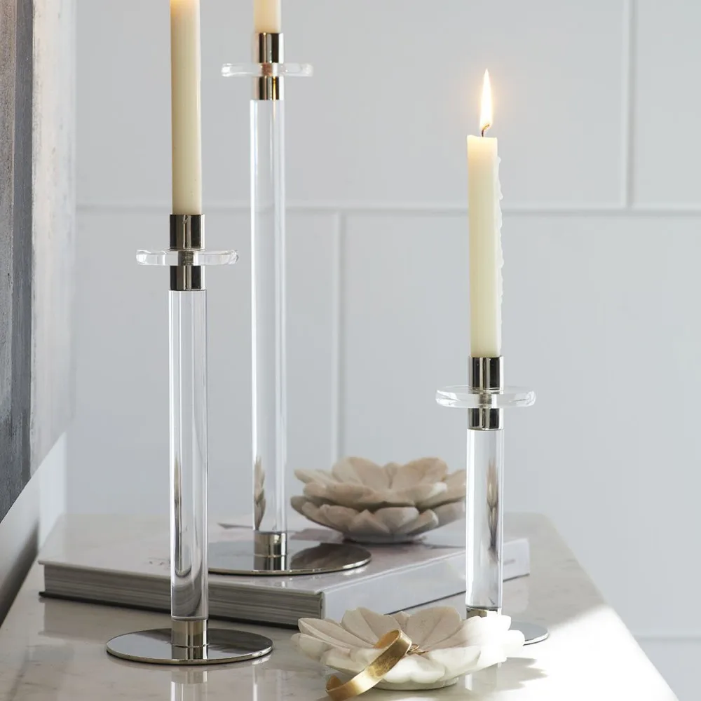 Factory Clear Acrylic Candle Platform Holders Stand