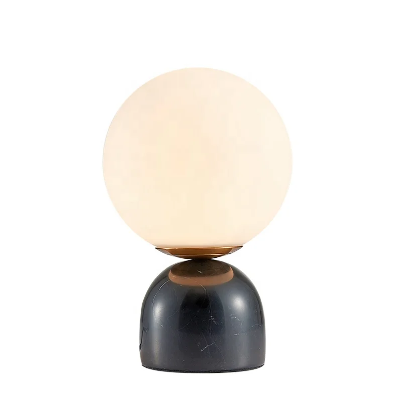 Home art deco decoration modern glass table lamp round ball shade