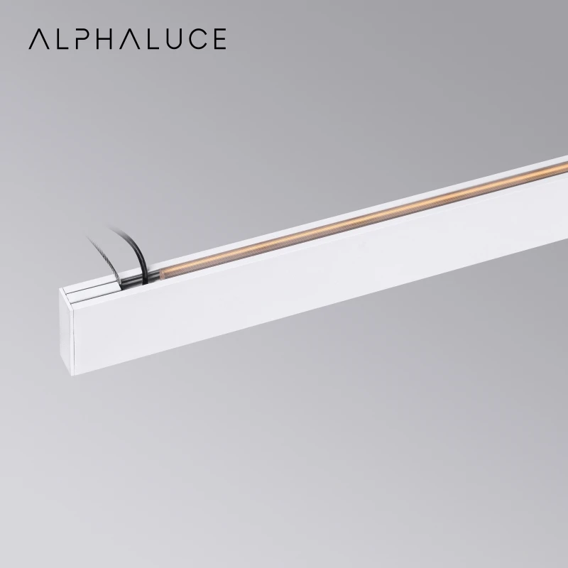 Alphalighting Modern Hanging Panel Linear Systems Led Ceiling Light Fixture Ceiling Office Linear Pendant Light