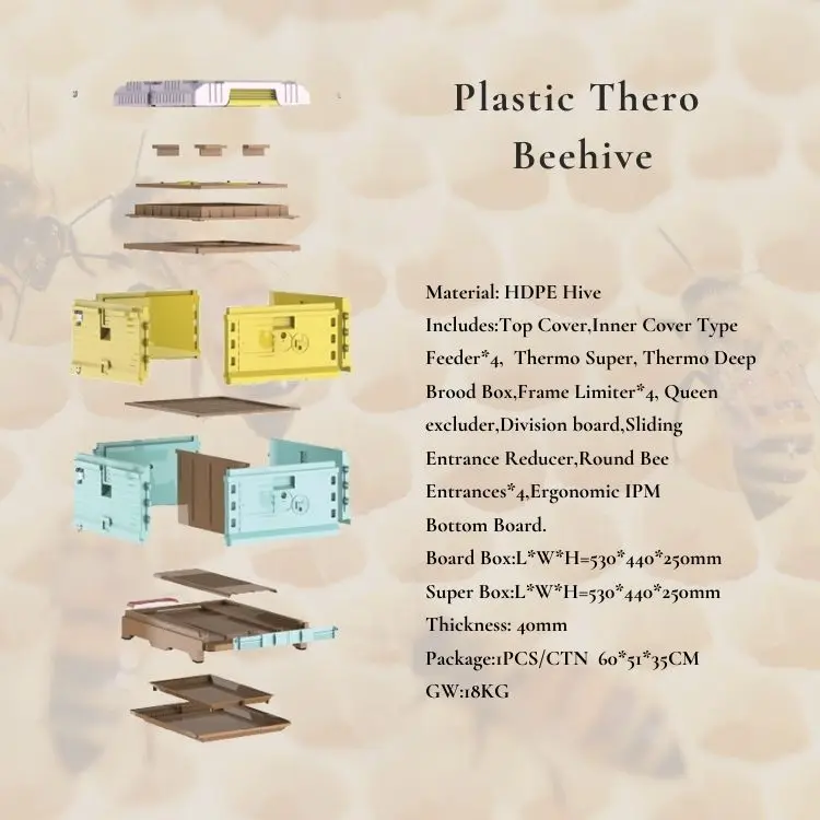Rugged 2-layer Plastic Beehive Box Beekeeping