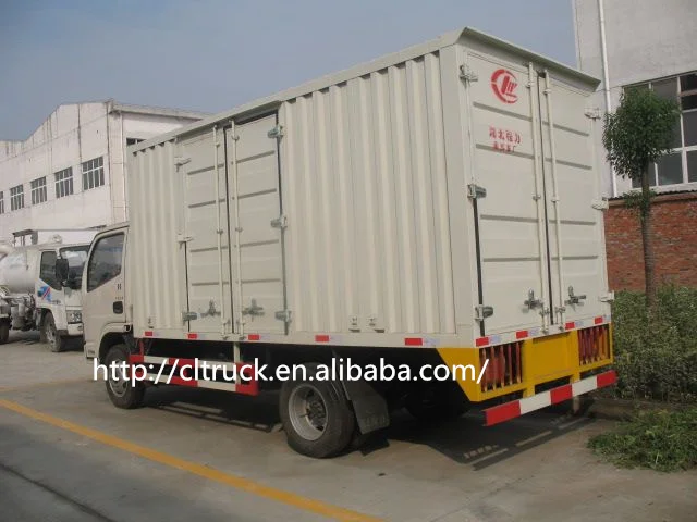 Japan brand ISUZ-U 4x2 steel Container  van box cargo truck for Africa