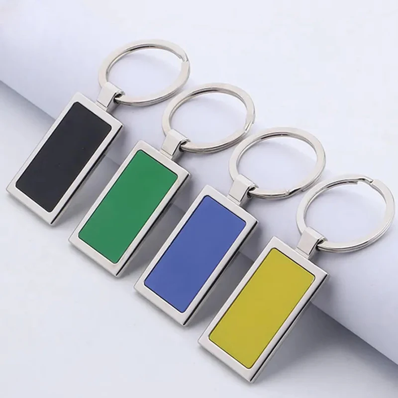 Wholesale Blank Key Chain Keyring Customizable Keychain In Bulk Car Logo Round Sublimation Zinc Alloy Metal Keychain Custom