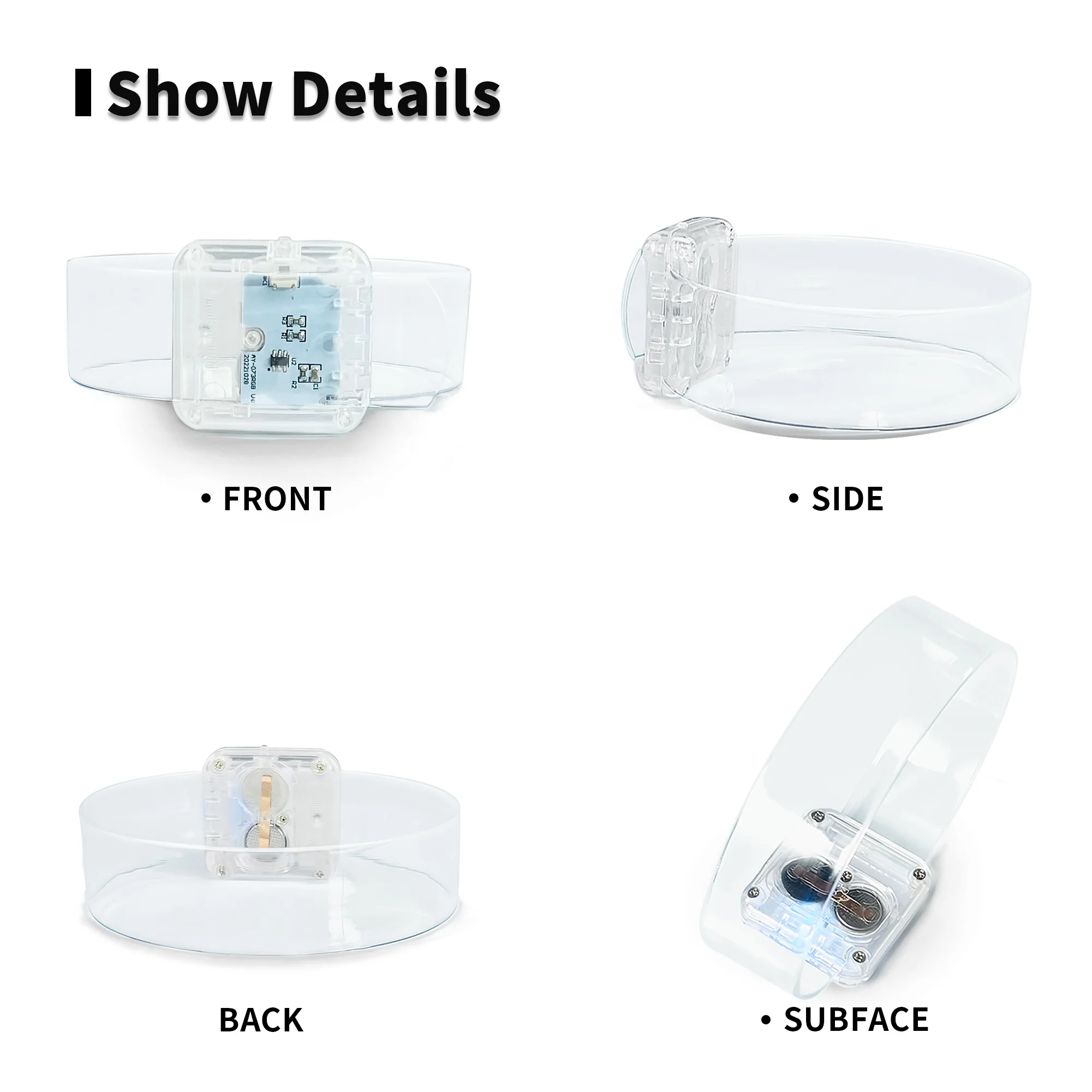2024 Strong Factory Hot Selling Bar Wedding Celebration Atmosphere Bracelet LED Music Vibration led flashing wrist band Bracelet