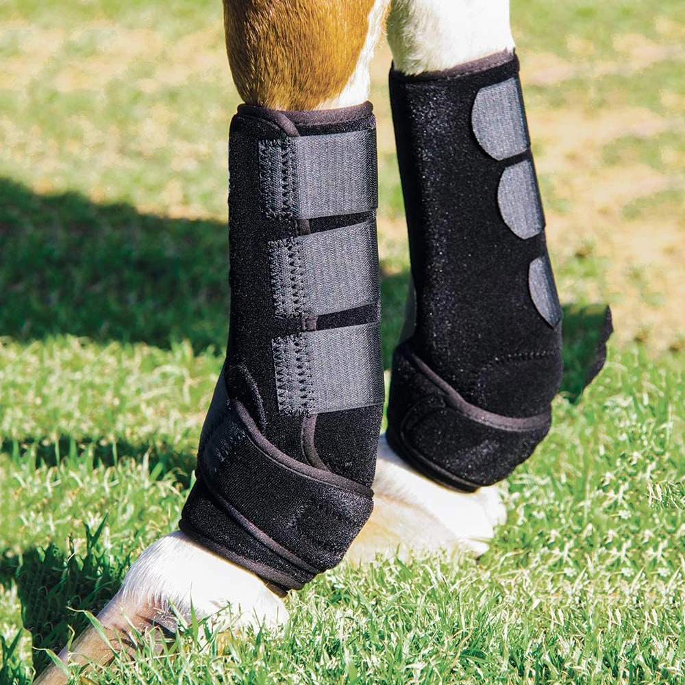 Custom logo sports tendon boots elastic lightweight neoprene leg protector for horse
