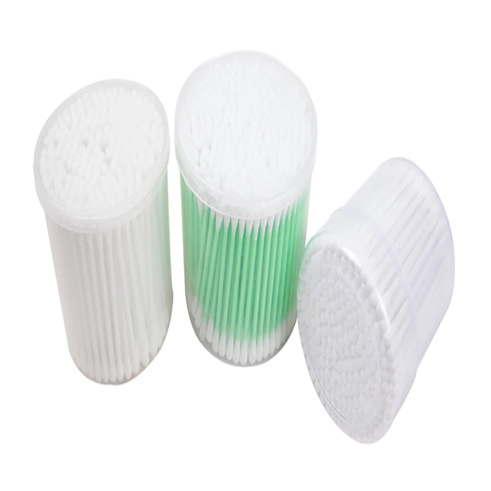 Ватный тампон для чистки ушей, макияж с двойной головкой, деревянная палочка, ватный тампон