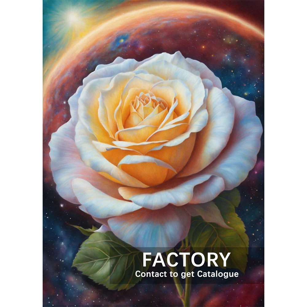 Diamond Painting 5D DIY Flower Yellow Rose Cross Stitch Kit Embroidery Rose Mosaic Art Picture Home Decor Gift Hobby