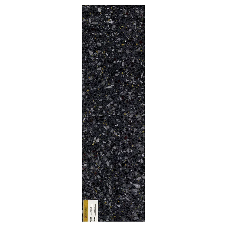 Factory Manufacturer Artificial Stone Non Slip Black Terrazzo Tile For Floor