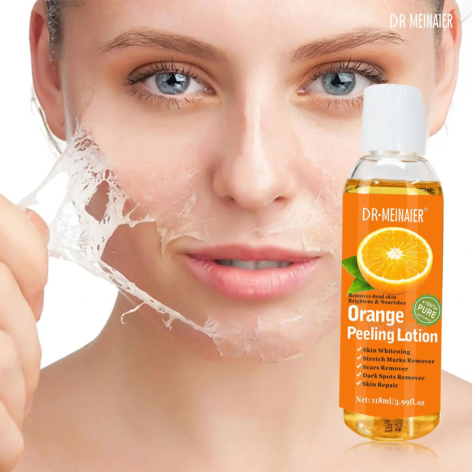 118ml Skin Care Products Whitening Body Lotion Exfoliating Lightening Orange Peeling Lotion
