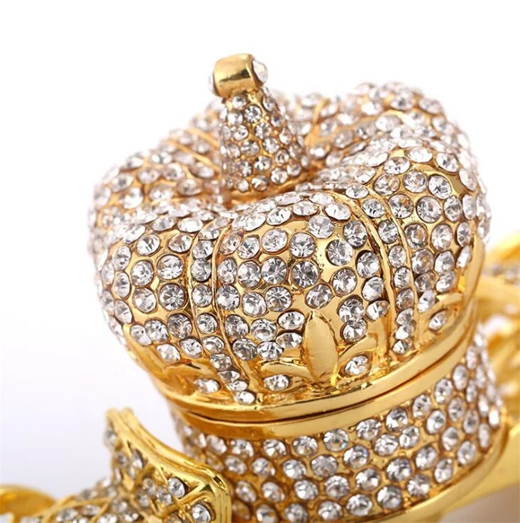 Crystal Rhinestone Gold Crown Car Shaped Fashion Metal Crown carriage Jewelry
