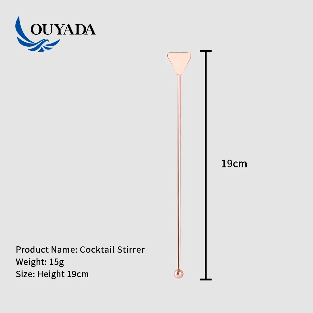 Factory Direct Customable Logo Metal Silver Stainless Steel Reusable Bar Tools Swizzle Mixing Barware Drink Cocktail Stirrer