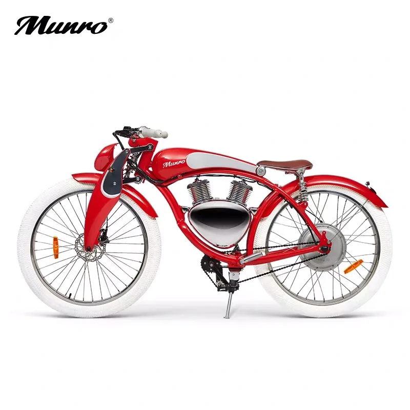  Munro 2 0 винтажный Ретро 48V Cafe Racer Электрический велосипед Cruiser Classic Li-Lion Smart