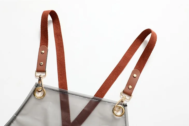 New Fashion Apron Wholesale Waterproof And Oil-proof Suspenders Overalls Household Kitchen Apron TPU Coveralls Custom Logo