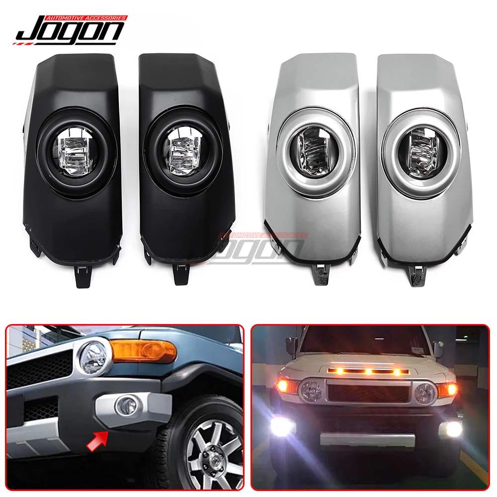 LED DRL Daytime Running Light Front Bumper Fog Indicator Lamp For Toyota FJ Cruiser 2007 2008 2009 2010 2011 2012 2013 2014-2017