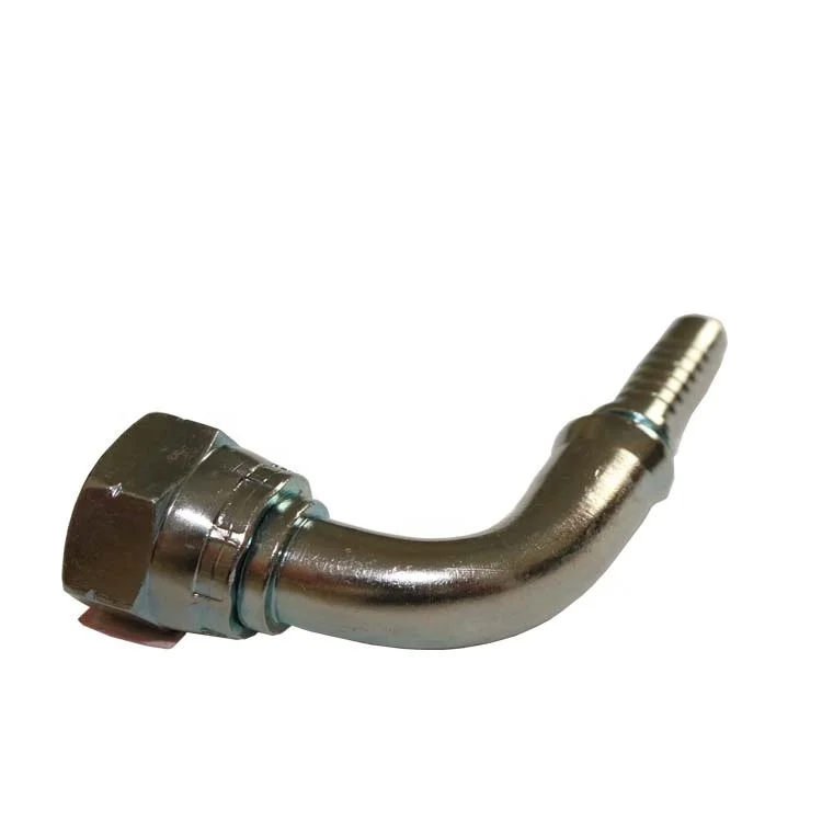 Hebei forged end connection hydraulic hose fittings Carbon steel Single Hex 90 degree BSP 22691