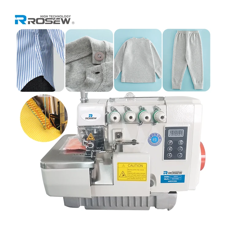 ROSEW S41N-4  industrial direct drive 4 thread overlock sewing machine  price