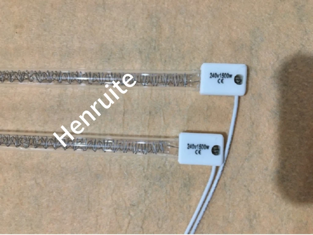 10mm 534mm 400v 2000w Clear Halogen Heat Lamps for Silk Screen Printing Machine