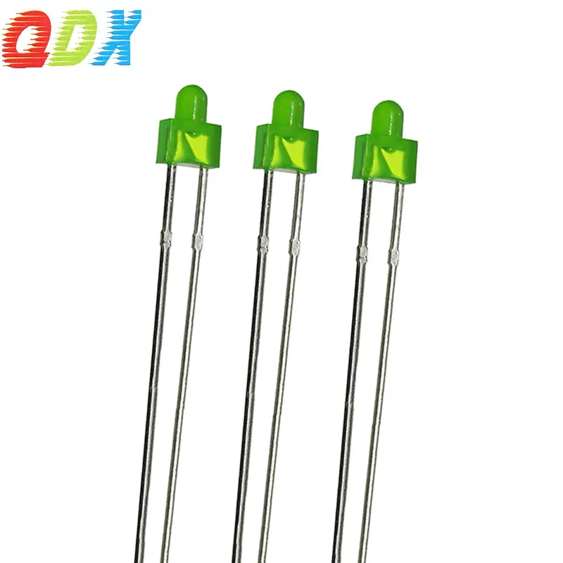 Прямая поставка с завода; Высококачественные 2 мм Цвет объектива желтый зеленый светодиод диффузный со сквозным отверстием диоды для подавления переходных скачков напряжения 0,06 Вт 2 мм светодиод 1000 шт./пакет