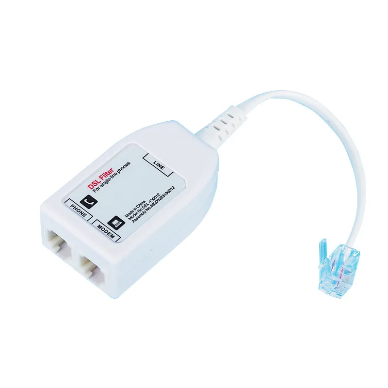 ADSL filter 6P2C 6 pin 2 core ADSL 2 line phone splitter 2 ports RJ11
