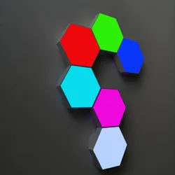 2022 Dance Floor Wedding Party DIY Shape Light For Kids Hexagonal LED Wall Tile Touch Smart Night Lamp