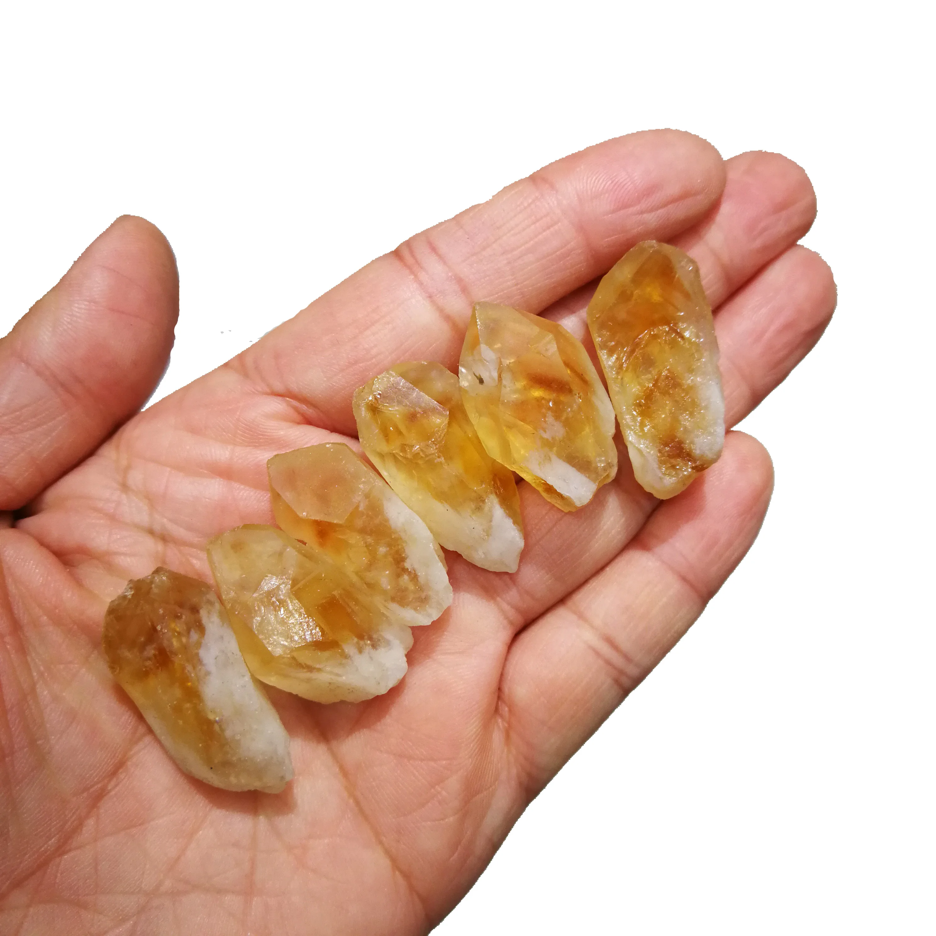 wholesale natural quartz crystal healing stone raw rough Brazil citrine crystal points