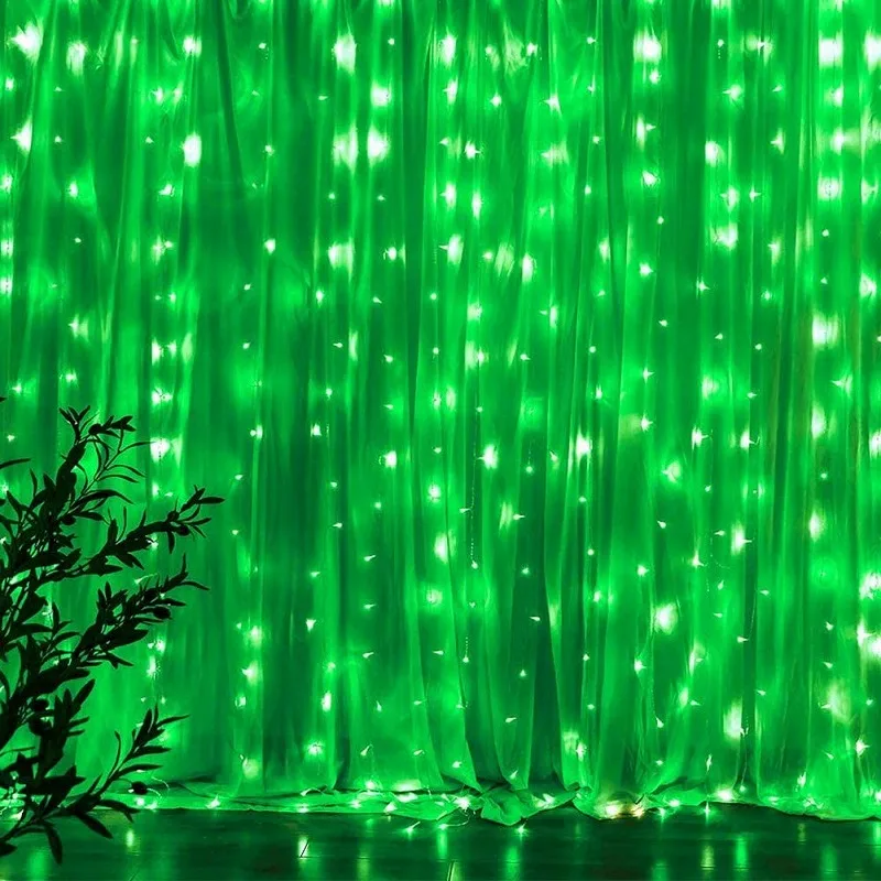 Patio Safety 3M*3M USB Powered 8 Modes Fairy Waterfall 300 Hanging Led Curtain String Light