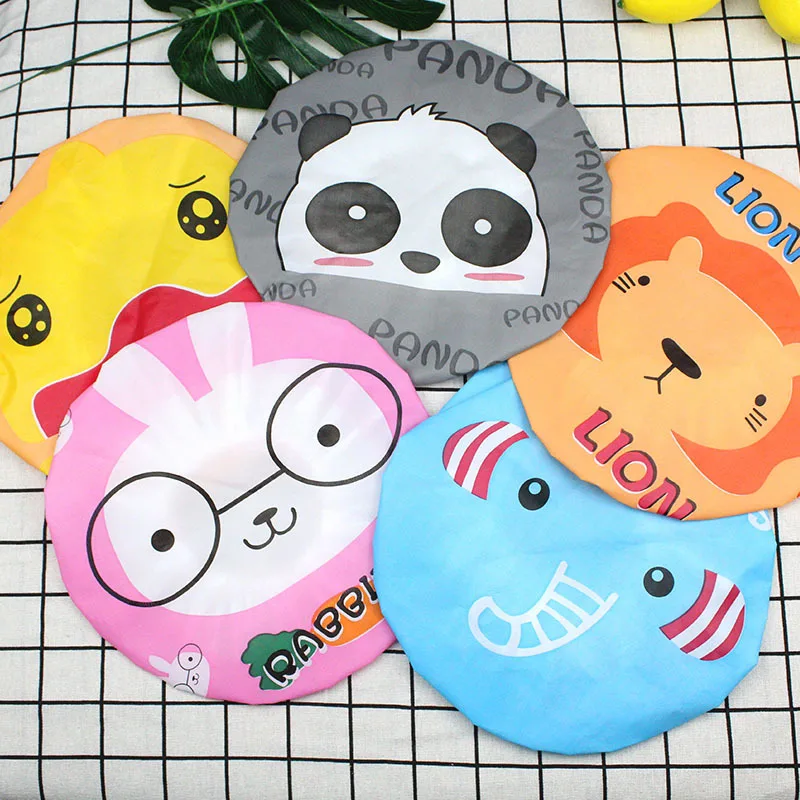 Classic Animal Series Factory Outlet Shower Cap Waterproof Bath Cap Shower Cap Cute Cartoon Style Various Packaging Options