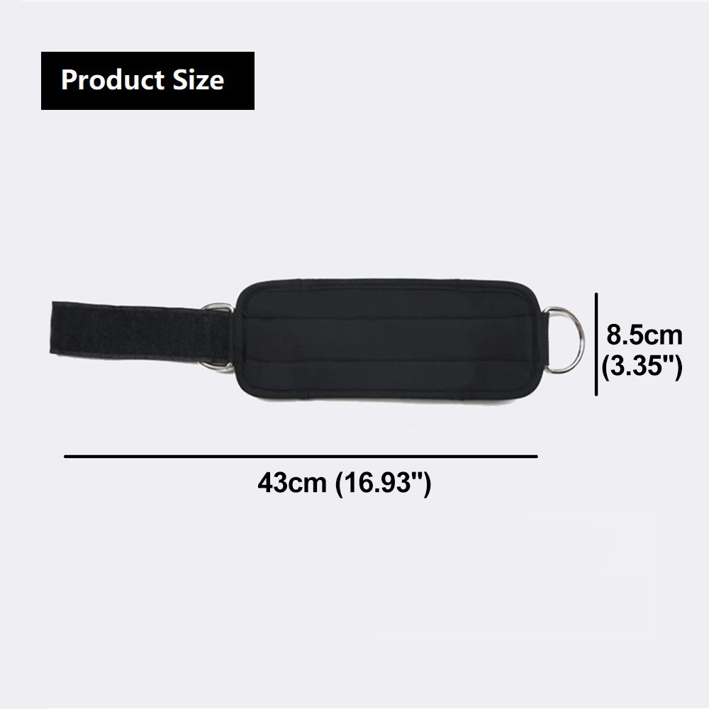Adjustable Padded Ankle Wrist Cuffs Double Ring Customized Fitness Weightlifting Neoprene Weight Ankle Straps for Cable Machines