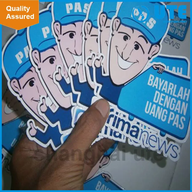 Custom Printed Waterproof Die Cut Logo Adhesive Vinyl PVC Sticker, Custom Adhesive Sticker Printing