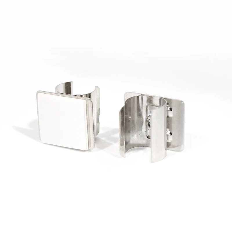 Office Accessories Silvery Color Pen Holder With Adhesive Tape Notebook Clip Pen Pencil Holder