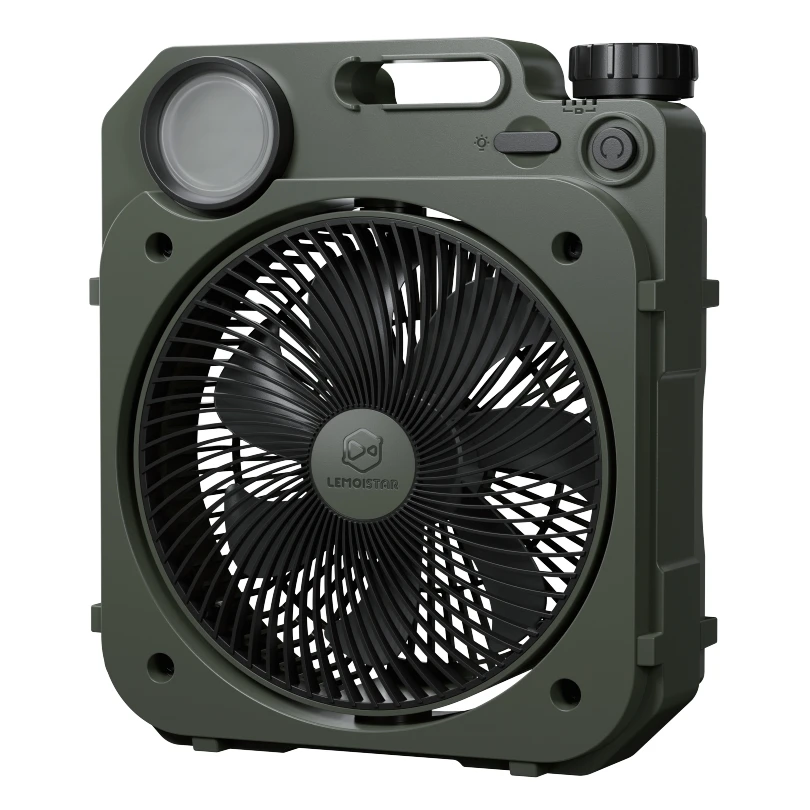 8inch 18000mah Rechargeable Auto-Oscillating electric desktop table Camping mini fan with led light power bank for home office