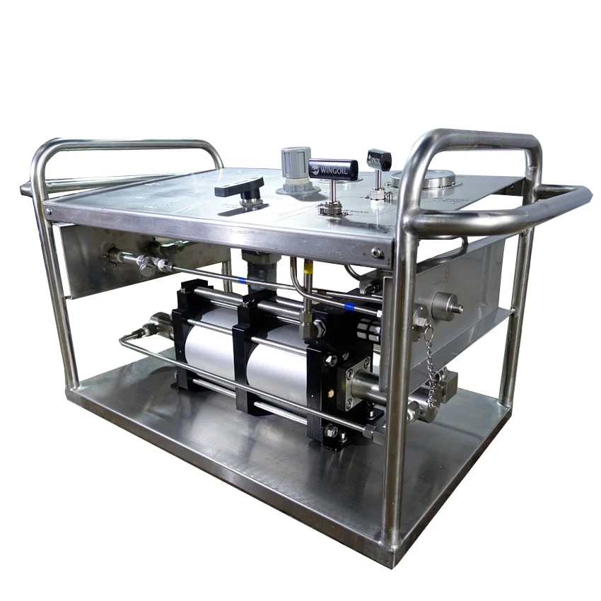 Портативный пневматический усилитель давления воздуха для кислорода