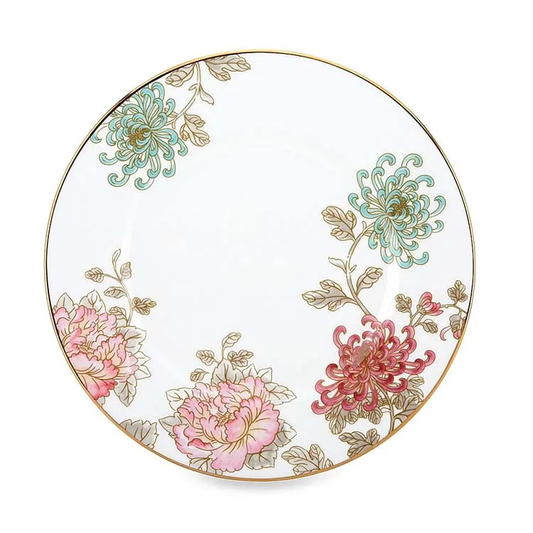 Tangshan Factory  Blue  New  Fine Bone China Porcelain 5pcs Dinner Sets For 1 Person